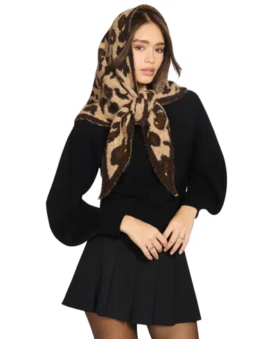 Steve Madden Women's Leopard Triangle Scarf In Brown