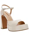 Steve Madden Liandra Ankle Strap Platform Sandal In White