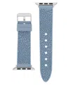 Steve Madden Women's Light Blue Silicone Debossed Swirl Logo Band Designed For Apple Watch 42mm (series 10) & 38/ In Blue