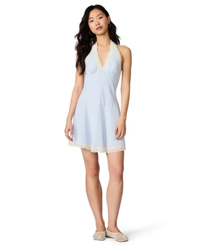 Steve Madden Liza Halter Dress In Blue