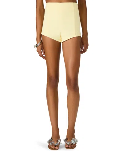 Steve Madden Women's Lonnie Mid-rise Shorts In Yellow