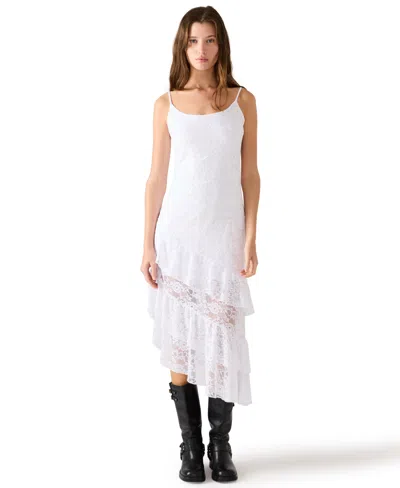 Steve Madden Women's Lorene Collarless Fit-and-flare Dress In White