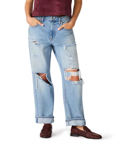 Steve Madden Women's Low-rise Boyfriend Jeans In Blue