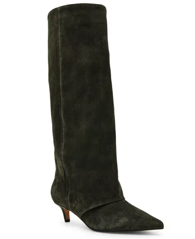 STEVE MADDEN WOMEN'S LUCA SLOUCHY KITTEN-HEEL DRESS BOOTS