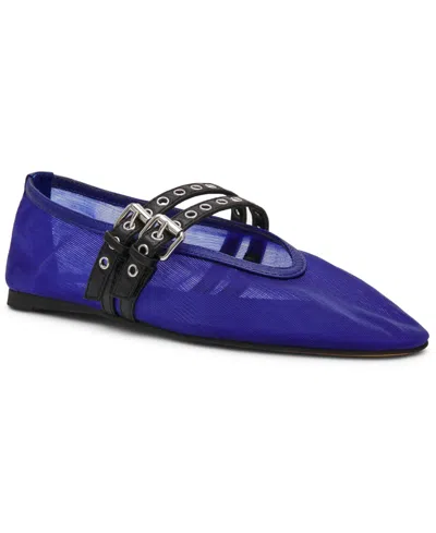 Steve Madden Women's Lydia Mary-jane Ballet Flats In Blue
