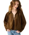 Steve Madden Mackey Faux Suede Jacket In Brown