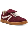 Steve Madden Madrid Low Top Sneaker In Maroon Suede