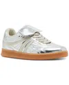 Steve Madden Madrid Metallic Low Top Sneaker In Silver Mirror Metallic