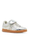 Steve Madden Madrid Metallic Low Top Sneaker In Silver