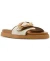 Steve Madden Women's Mandie Buckle Slide Footbed Sandals In Linen Multi
