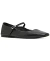 Steve Madden Caddie Mary Jane Flat In Black Leather