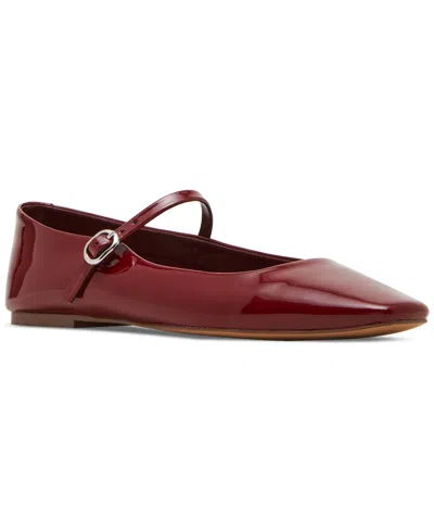 Steve Madden Women's Maple Mary Jane Flats In Wine Patent