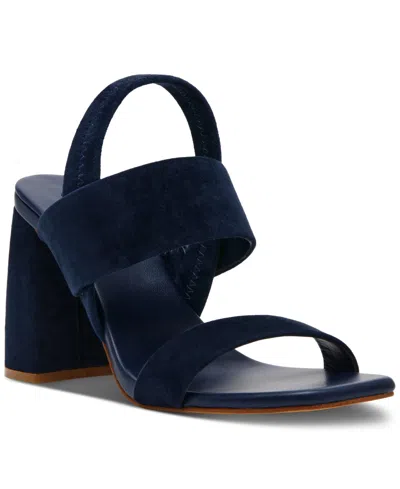 Steve Madden Women's Marbell Slingback Block-heel Sandals In Black Suede