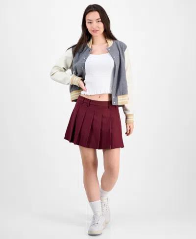 Steve Madden Women's Margo Mini Skirt In Burgundy