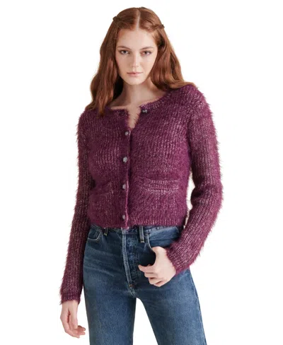 Steve Madden Women's Maribelle Cardigan In Aubergine