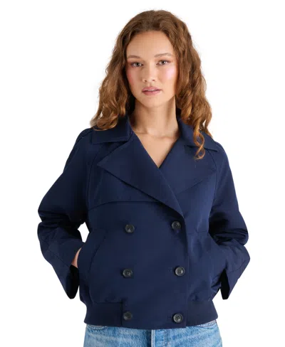 Steve Madden Women's Maris Trench Jacket In Marine