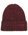 Steve Madden Women's Marled Knit Beanie In Burgundy