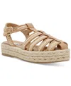 Steve Madden Women's Marlin Espadrille Fisherman Sandals In Natural Raffia