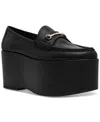 Steve Madden Maureen Platform Loafer In Black Leather