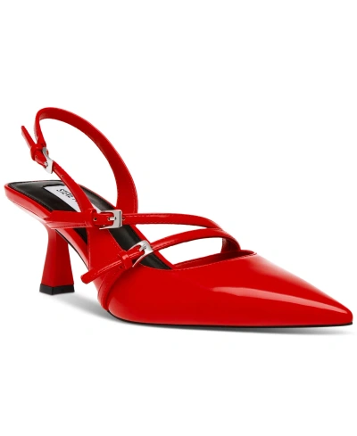 Steve Madden Women's Mayne Pointed-toe Slingback Pumps In Red Box Patent
