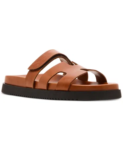 Steve Madden Women's Mayven Footbed Slide Sandals In Camel Leather