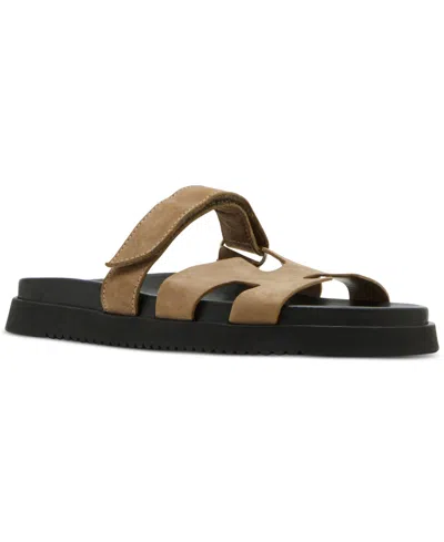 Steve Madden Women's Mayven Footbed Slide Sandals In Tan Nubuck