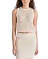 Steve Madden Hannah Crochet Sweater In Natural
