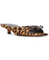 Steve Madden Womens Metallic Square Toe Kitten Heels In Leopard