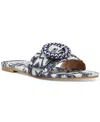 Steve Madden Merla Slide Sandal In Blue,white Multi