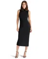 Steve Madden Women's Mo Mock Neck Midi Dress In Black