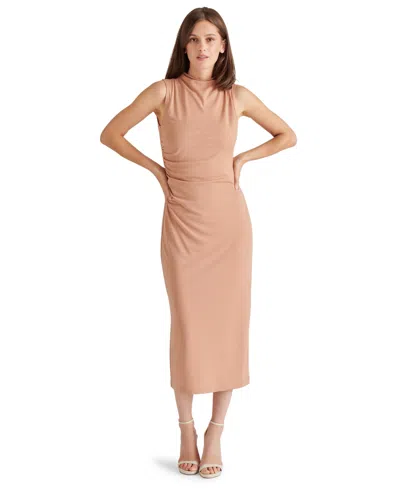 Steve Madden Women's Mo Mock Neck Midi Dress In Hazelnut