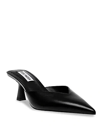 Steve Madden Mod Pointed Toe Mule Pump In 黑麻色