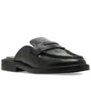 Steve Madden Women's Mulberry Tailored Slip-on Mules In Black Leather