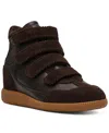 Steve Madden Mustang Wedge Sneaker In Dark Brown