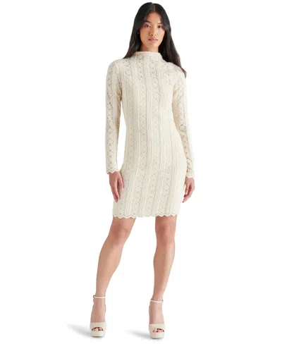 Steve Madden Women's Nafia Mock Neck Mini Dress In Sandy Beige
