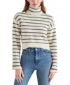 Steve Madden Narsha Turtleneck Sweater In Ivory Stripe