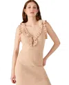 Steve Madden Women's Nataly Ruffle Detail Sweater In Brown