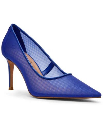 Steve Madden Women's Nicoletto Pointy Toe Mid-heel Pumps In Blue