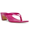 Steve Madden Women's Ninna Blade Heel Thong Sandals In Fuchsia Patent