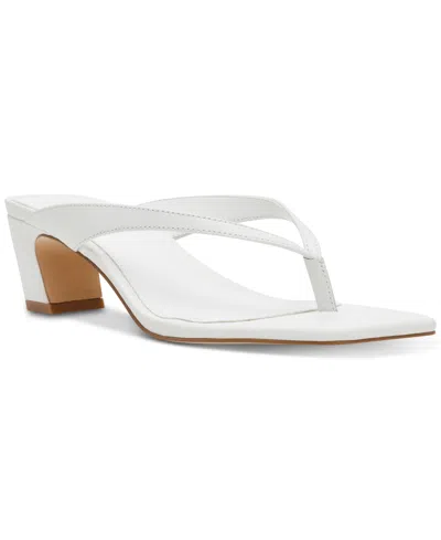 Steve Madden Women's Ninna Blade Heel Thong Sandals In White