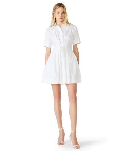 Steve Madden Ninna Lace Front Dress In White