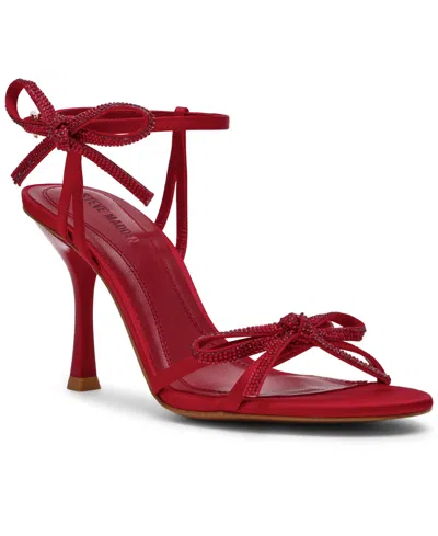 Steve Madden Women's Nixon-r High-heel Bow Dress Sandals In Red