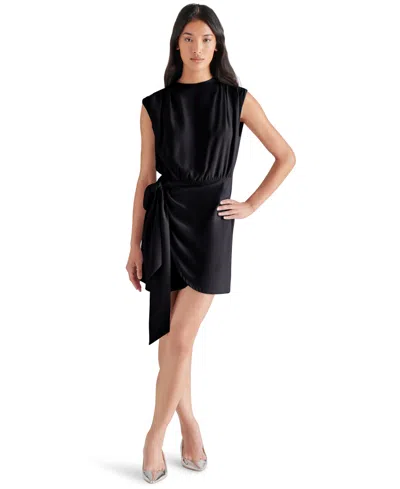 Steve Madden Women's Noella Draped Mini Dress In Black