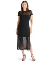 Steve Madden Women's Nola Mesh Midi Dress In Black