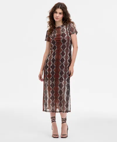 Steve Madden Women's Nola Printed Round-neck Dress