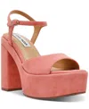 Steve Madden Women's Odina Two-piece Platform Sandals In Pink Suede