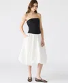 Steve Madden Women's Oliver Mixed-media Bubble-hem Dress In Black
