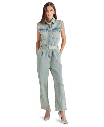 STEVE MADDEN WOMEN'S OLYNNE SLEEVELESS TIE-WAIST JUMPSUIT