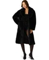 Steve Madden Larkin Faux Fur Coat In Black