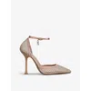 Steve Madden Womens Pale Pink Sparx M Charm-embellished Heeled Woven Courts In Pale Pink